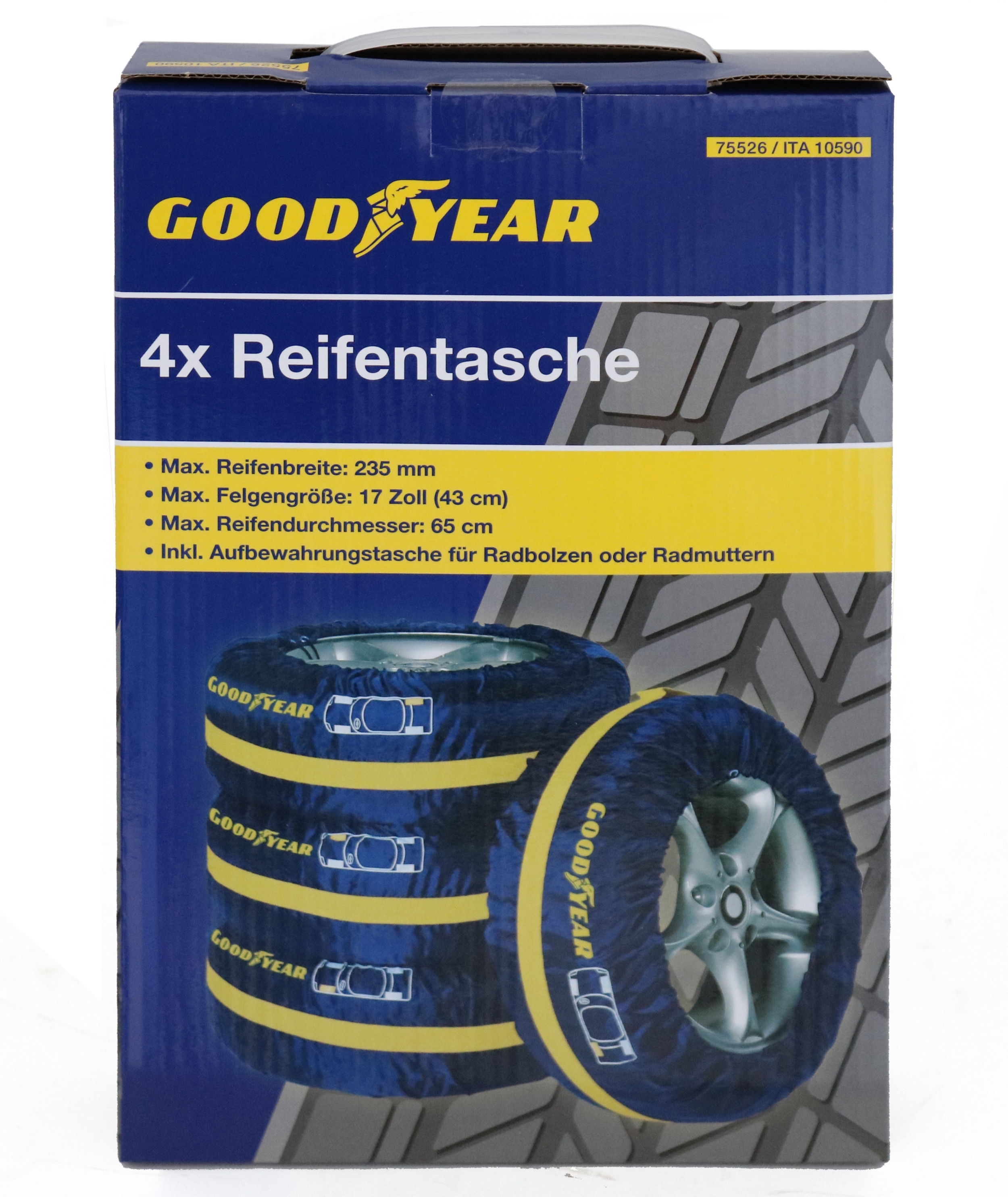 Set 4 Borse Per Pneumatici 19-23 Pollici – Taffetà Poliestere 190T, Impermeabili E Antipolvere, Con Maniglia, Diametro 80 Cm, Per Auto E Ricambi