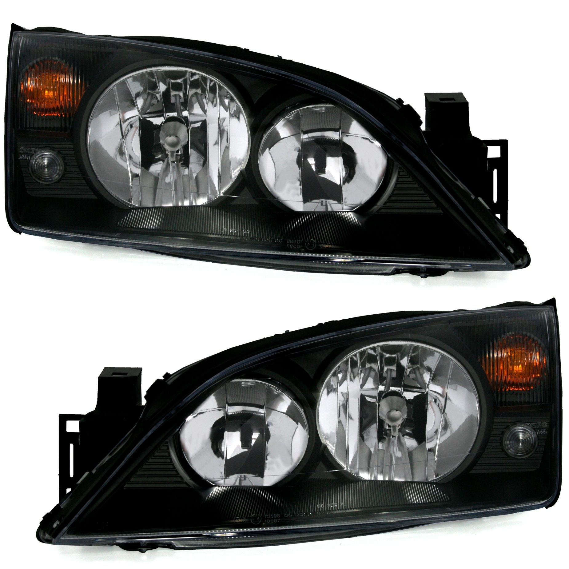 Scheinwerfer für Ford Mondeo MK3 00-07 in Schwarz links + rechts III Set  Halogen