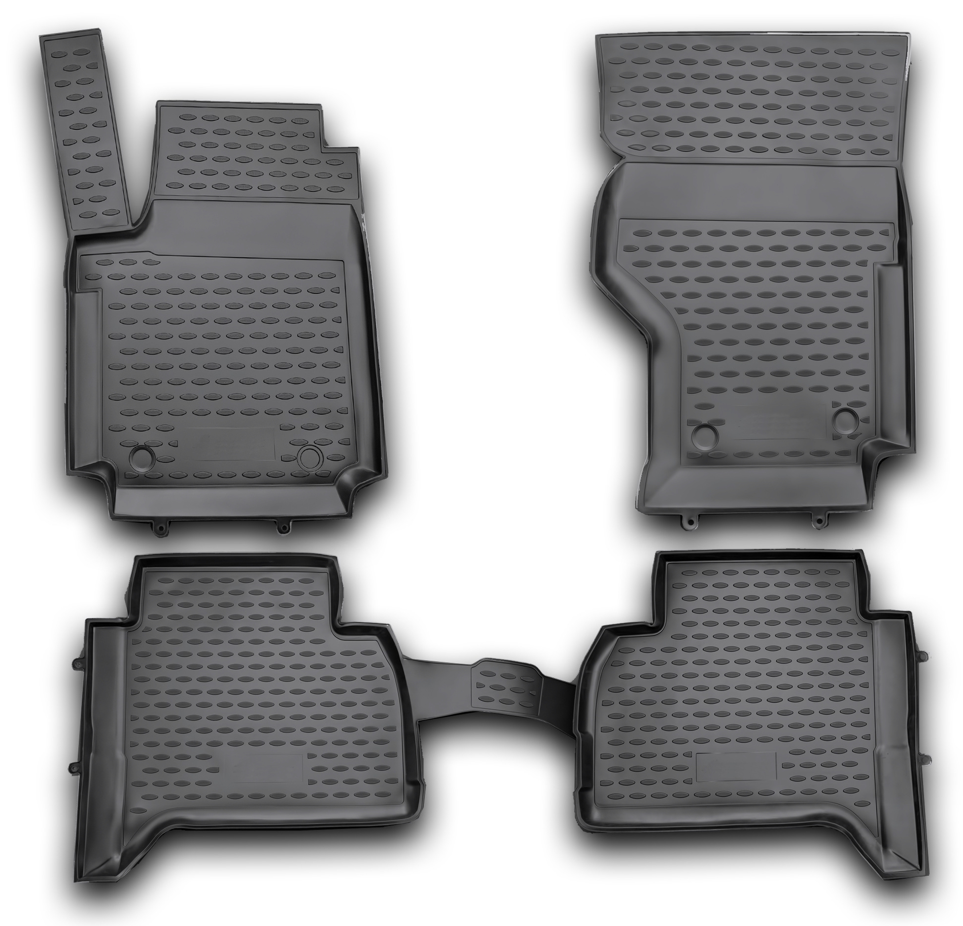 Gummimatten für VW Amarok ab 2010- Gummi Fußmatten 4 teilig 3D Schalen ...