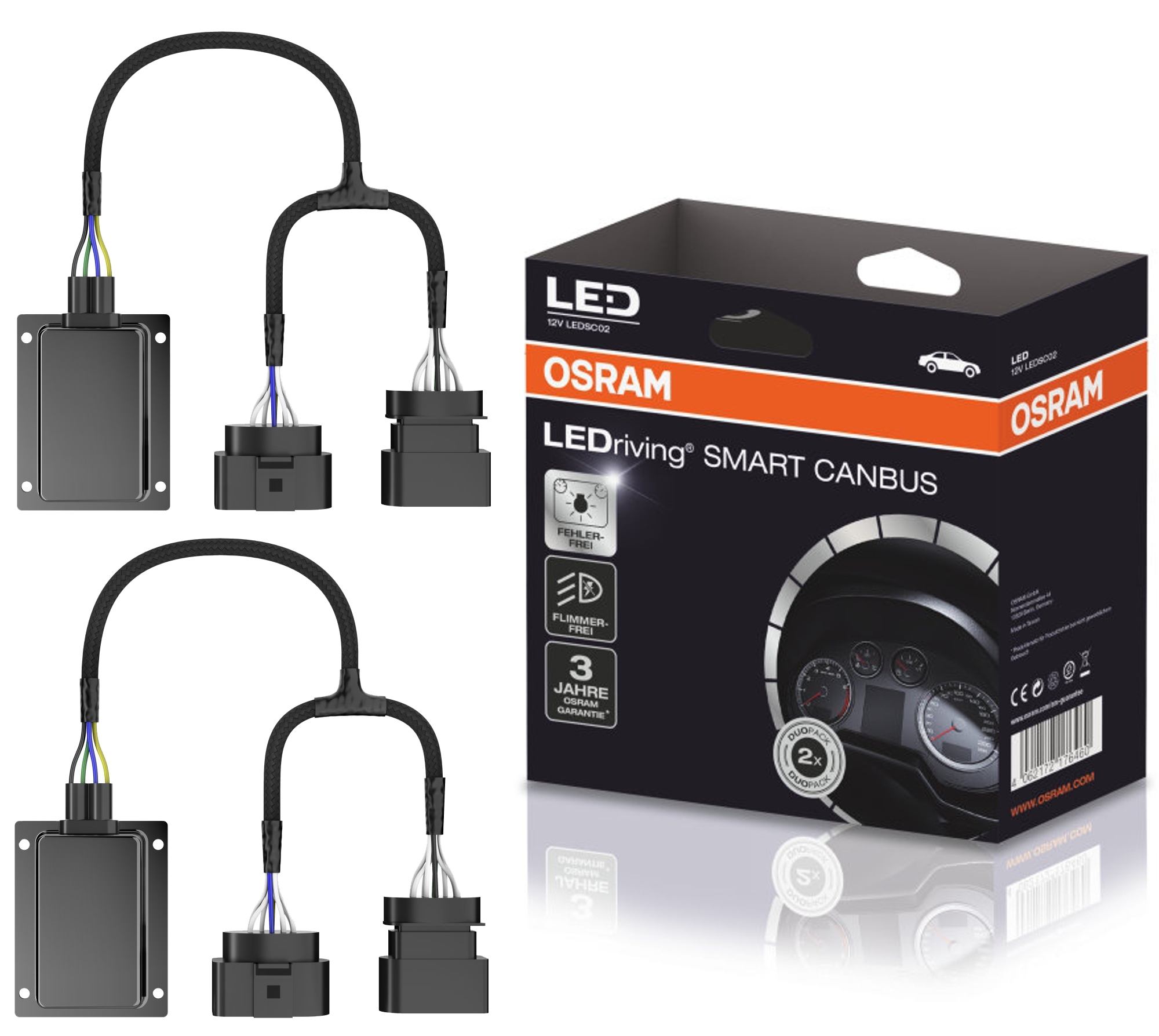 OSRAM LEDriving Smart Canbus Adapter für H7 LED Umrüstung LEDSC02-1 (2  Stück)