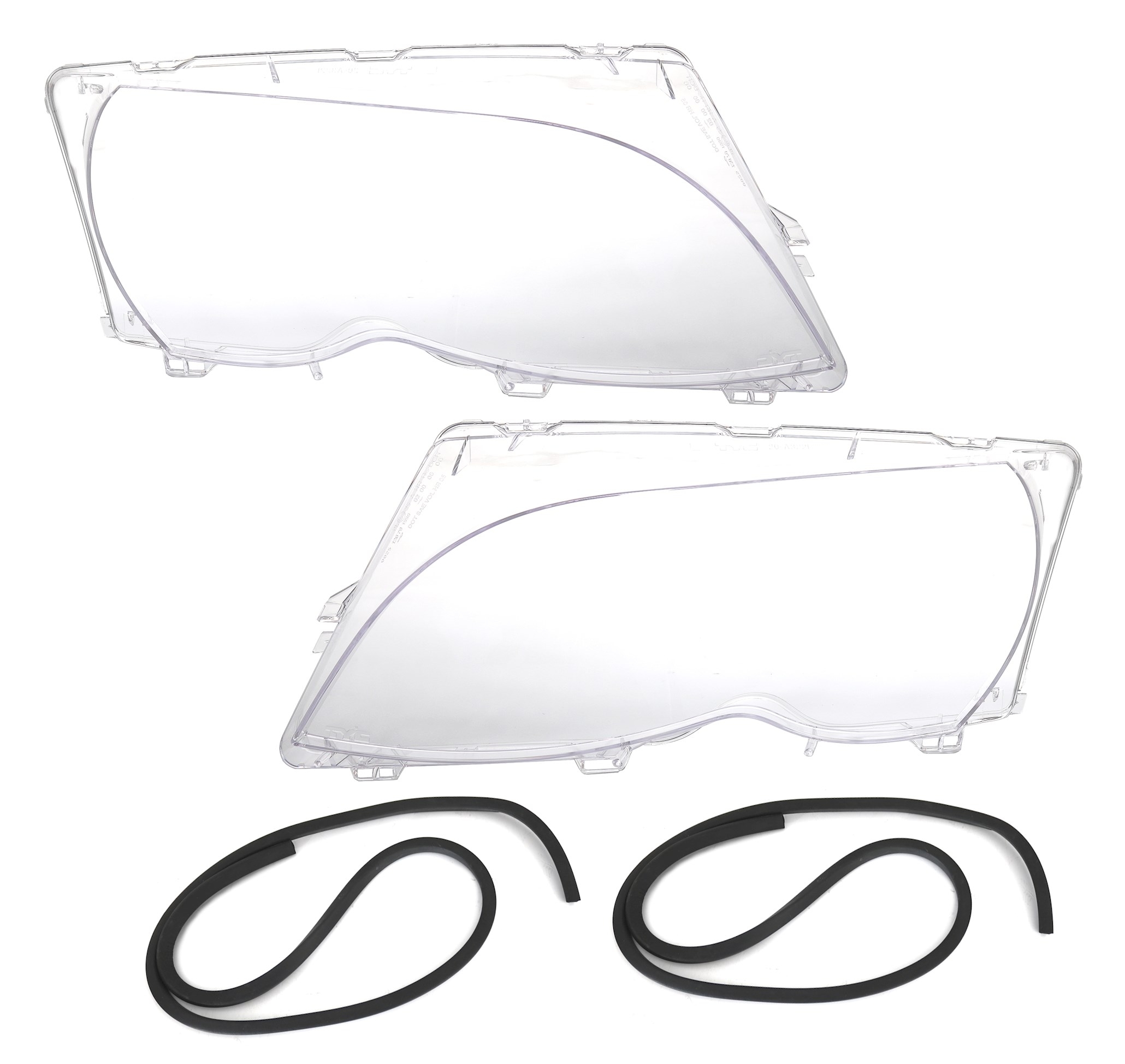 Scheinwerfer Scheiben Halogen Xenon Streuscheiben BMW 3er E46 Limousine Touring 2001 2002 2003 2004 2005 Facelift LCI