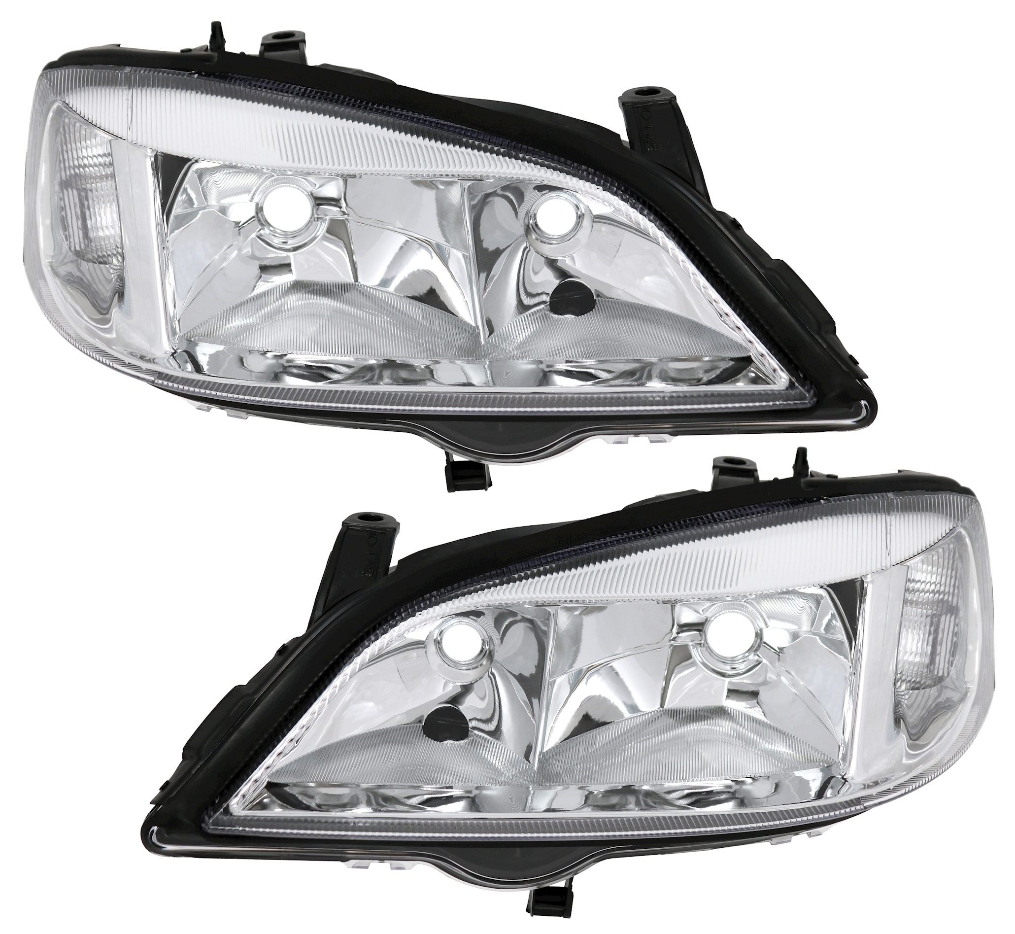 Scheinwerfer für Opel Astra G T98 Halogen Chrom H7 HB3 rechts Caravan Coupe Cabrio Limousine LWR links