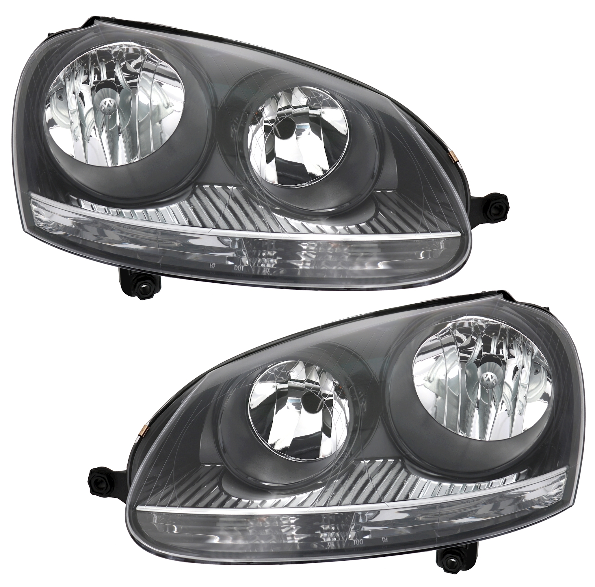 Scheinwerfer für VW Golf 5 V Schwarz H7 Halogen 1K6941006T 1K6941030T 1K6941005T1K6941029T