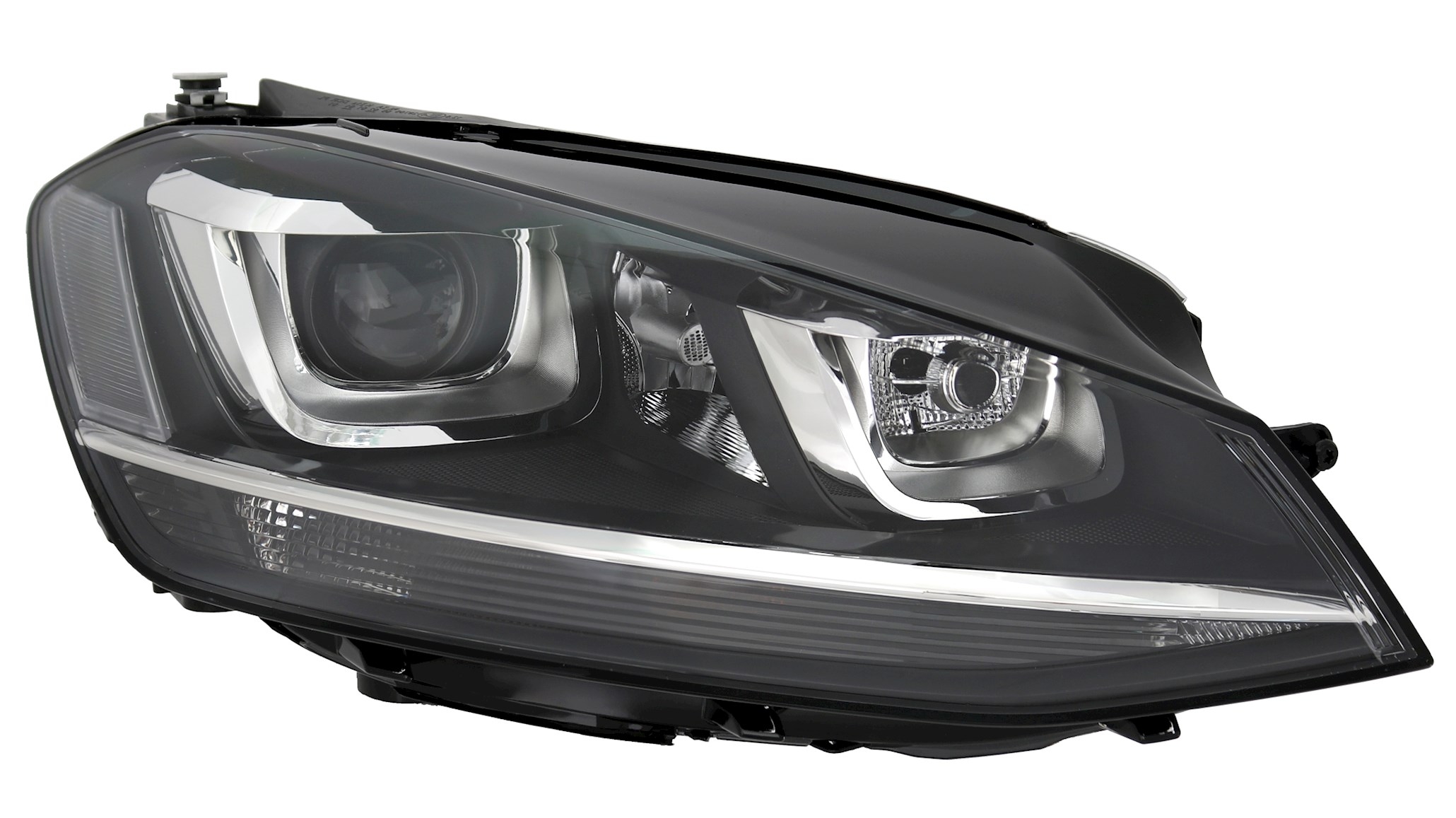 Scheinwerfer für VW Golf 7 5G BA 5G1941032 5G1941040 Xenon D3S Bi-Xenon H7 Schwarz Chrom LWR Stellmotor