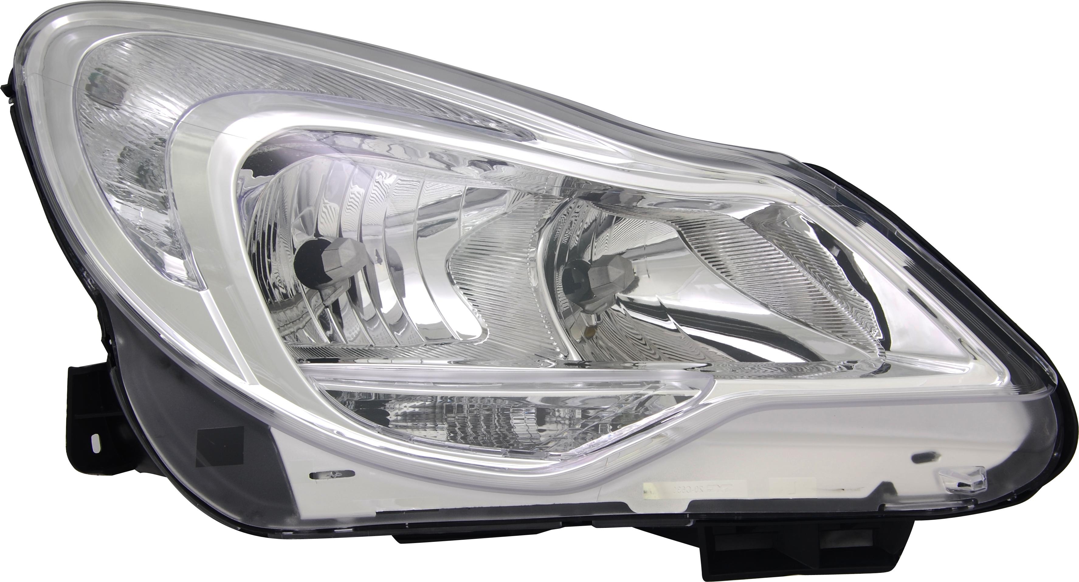 Scheinwerfer links Blende verchromt H7/H7 für Opel Corsa E X15 inkl. Lampen