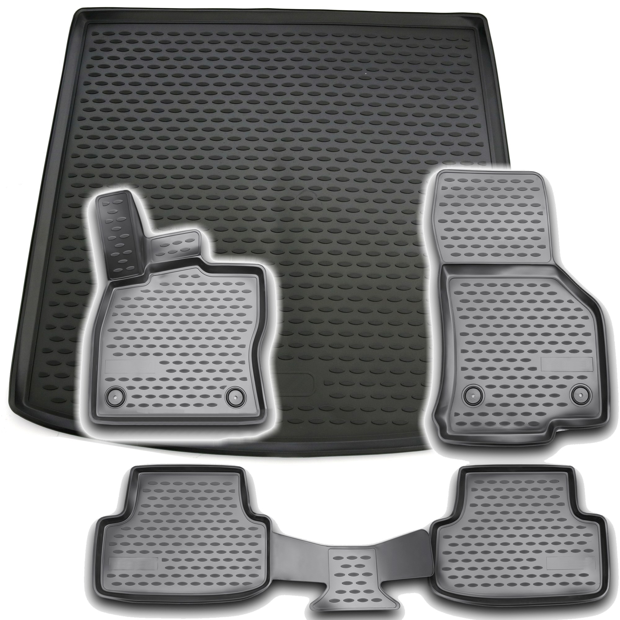 Set Autofußmatten und Kofferraummatte kompatibel mit VW Golf 7 2013 - –  autoteile