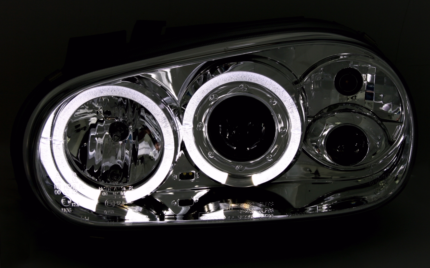 Angel Eyes Scheinwerfer Set für VW GOLF 4 IV mit LED RINGE + Nebelscheinwerfer eBay